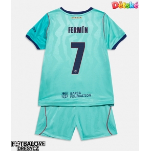 Barcelona Fermin Lopez #7 Dětské Alternativní dres komplet 2026-27 Krátký Rukáv (+ trenýrky)